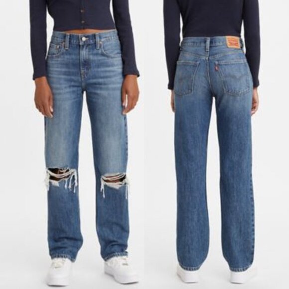 Levi's Denim - Levi's NWT Women's 26 Medium Wash Cotton Mid Rise Low Pro Classic Straight Jeans